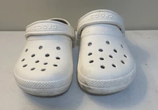 Crocs White Gray Fur Inside Dual Comfort Clogs Size Mens 4 Womens 6