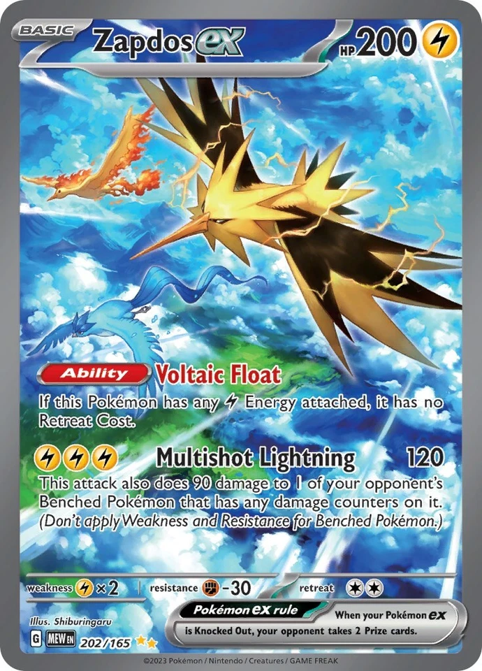 Zapdos ex 202/165 Sv: Scarlet & Violet 151