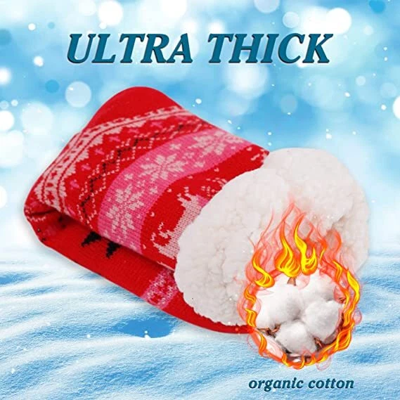 Womens Winter Cozy Fuzzy Sherpa Fleece-lined Thermal Slipper Socks Size 5-11 Lot - Image 4 of 4