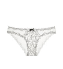 Victoria's Secret Dream Angels Lace-Trim Cheekini Panty White Cross Dye Lace