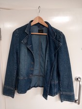 Oui Women's Blue Denim Jacket Uk 12