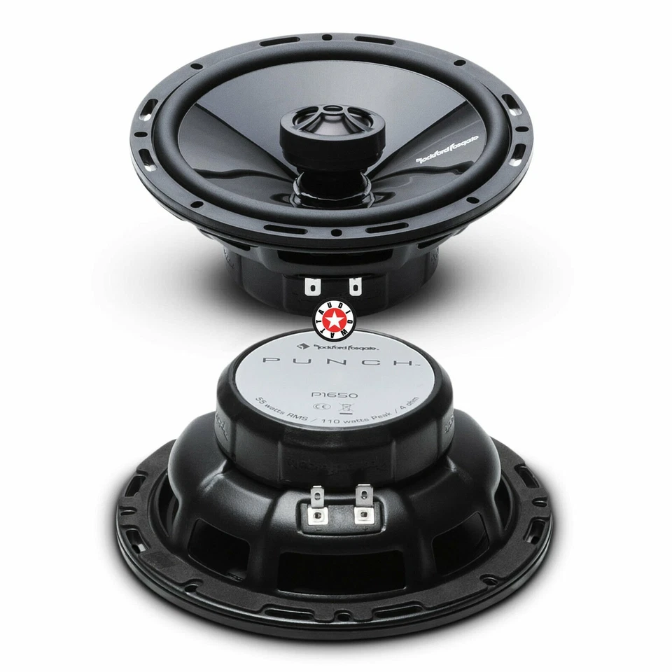 New Rockford Fosgate PUNCH P1650 6.5" 110 Watt 2 Way Car Coaxial Speakers Audio - Image 2 of 4