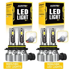 Auxito 90059006 Combo Led Headlight 200w 60000lm Highlow Beam 6500k Bulbs Kit