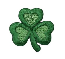 Green Mini Embroidered Iron On Applique Patch 1x1 inch for Clothes Bags Hats DIY