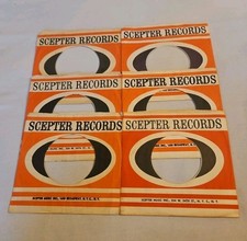 45 RPM 7" RECORD SLEEVES CO. SLEEVE 6 PACK SEE PHOTOS Scepter Records SLV330 