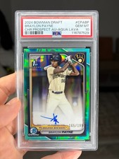 2024 Bowman Draft Aqua Lava Auto /199 Braylon Payne PSA 10 Gem Mint