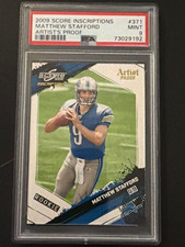 2009 SCORE INSCRIPTIONS #371 MATTHEW STAFFORD GOLD ARTIST PROOF #25/32  PSA 9 RC