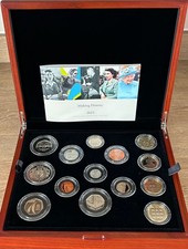 2022 Royal Mint 13 Coin Premium Proof Set In Case With COA & Outer Box