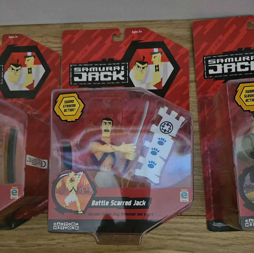 x4 job lot boxed x2 Samurai Jack BATTLE ARMOR  x1 samurai x1 scared cartoon net - Image 3 of 4