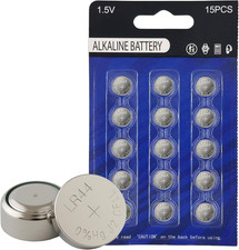 15 Pack LR44 Alkaline Button Cell Battery,Ag13 1.5V Coin Batteries