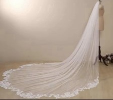 Cathedral Veil Wedding Veil Ivory Long Veil Lace Bridal Veil