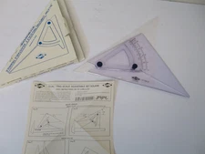 ALVIN Computing Trig Scale 8" Adjustable Triangle w Inking Edge, Manual #LX708K