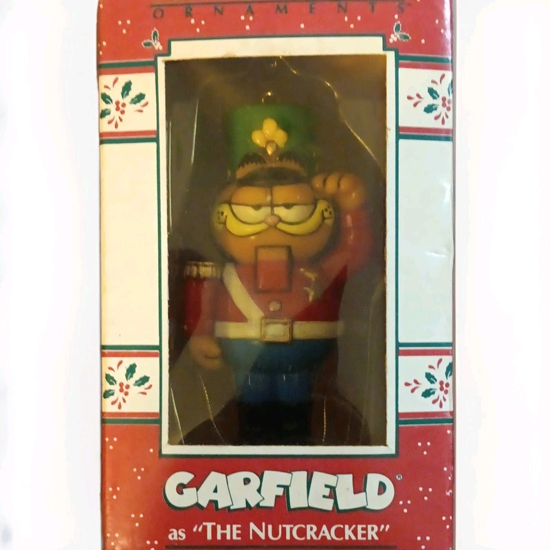 Vintage Enesco Garfield Hangin Ornament Treasury of Christmas Nutcracker Holiday