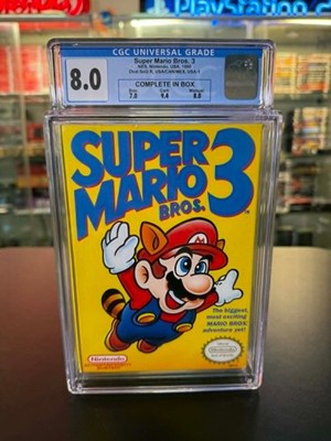 NES Super Mario Bros 3 CIB NOT SEALED graded  CGC 8.0