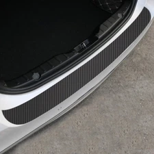 Carbon Fiber Car Rear Bumper Trunk Protector Corner Trim Stickers Accessories