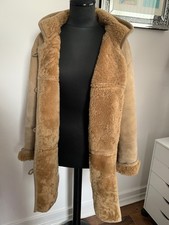 City Sheepskin London real sheepskin shearling hooded duffle coat Toscana UK12 