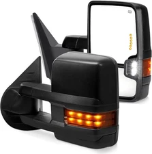 Towing Mirrors for 2003-2006 Chevy Silverado GMC Sierra 1500 2003-2006, Black 