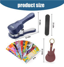 Premium Guitar Pick Punch Kit: Bass  Medium Pick Maker with 15 Diverse Strips
