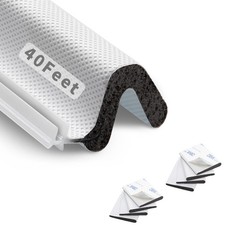 Solike 40 Feet Weather Stripping with 8 PCS Corner Seals, V-Shaped Replacemen...