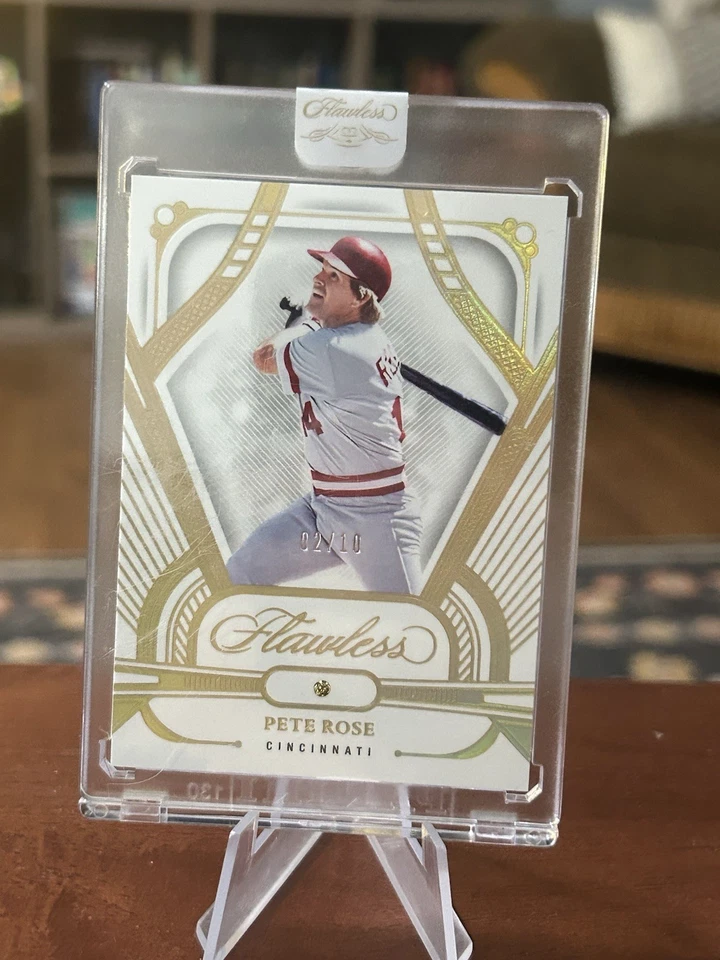 2024 Panini Flawless Pete Rose Diamond #/10 (ENVASADO) ¡Bonita tarjeta! RARO!! 🔥🔥 Foto 4 de 4