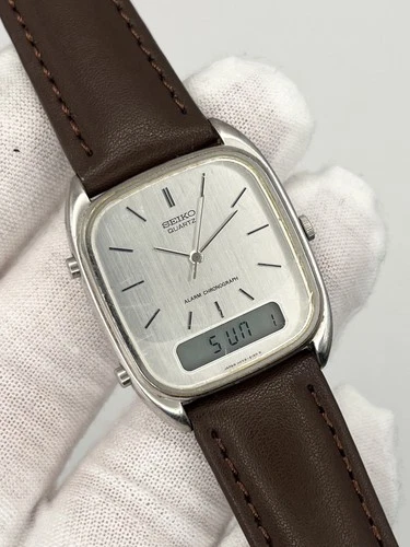 Vintage Seiko H449-5100 Analog-Digital Alarm Chronograph Quartz Men’s Watch