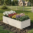 8x4x2ft Galvanized Raised Garden Bed Outdoor Gardening Box Planter Raised Beds