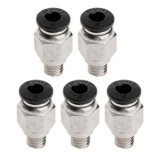 5 Pieces PC4-M6 3D Printer Push to Connect Quick Fittings Coupler Easy to Use