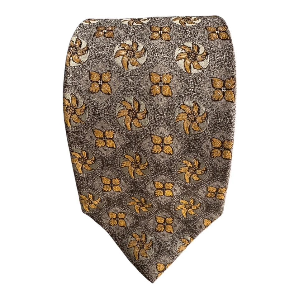 Галстук Metropolitan Lord & Taylor мужской шелк цветочный геометрический классический сделано в США - Изображение 2 из 4