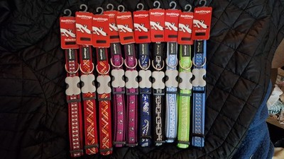 10 new, Large sized, Red Dingo brand dog collars, mixed designs