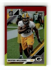Dexter Williams 2019 Donruss Optic #146 Rookie Packers Red and Yellow RC
