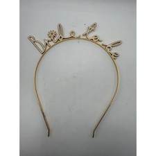Gold Tone "Bride to Be" Script Headband Bridal Shower Bachelorette Party