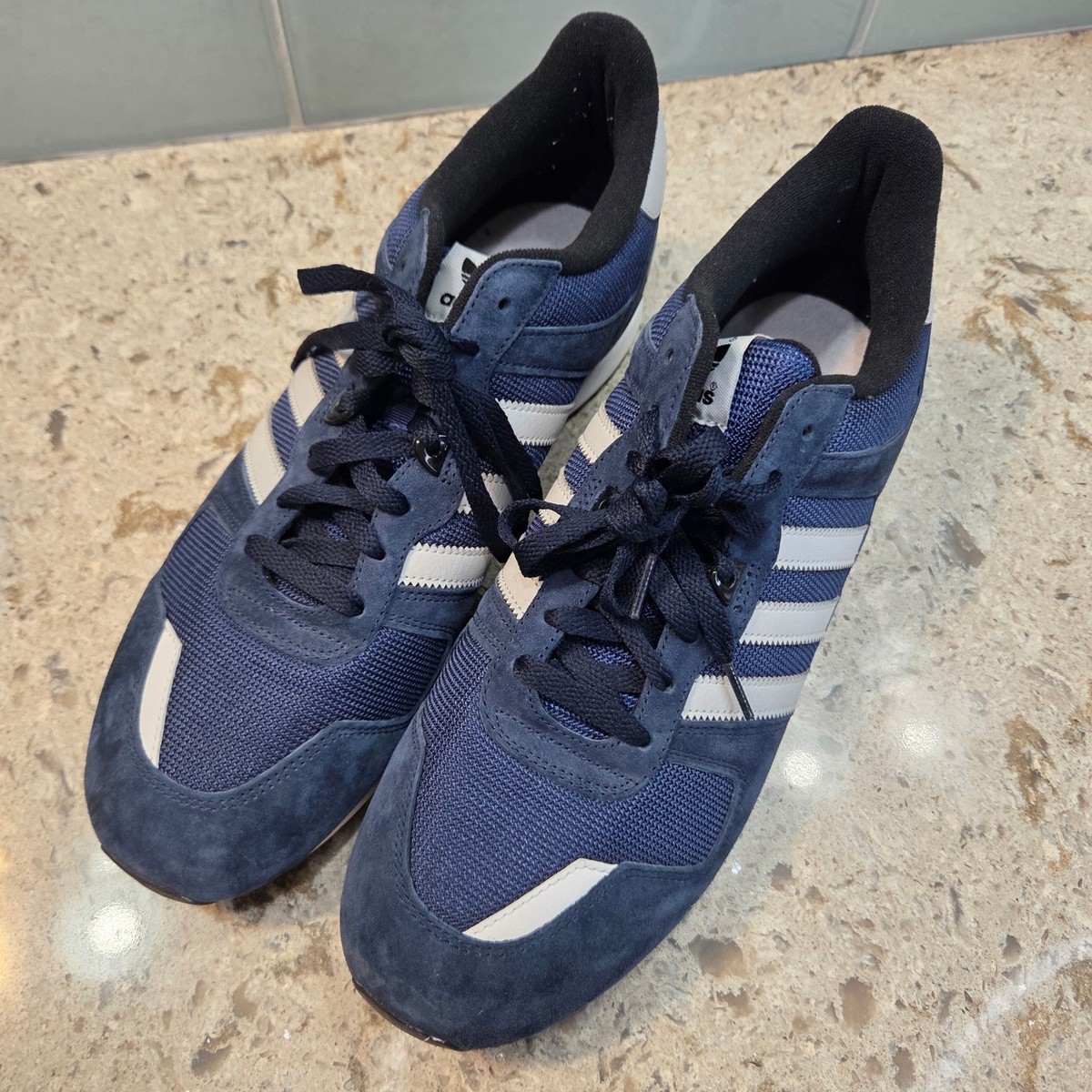Adidas ZX 700 Mens Navy Grey Suede Mesh Running Shoes S79182 Size