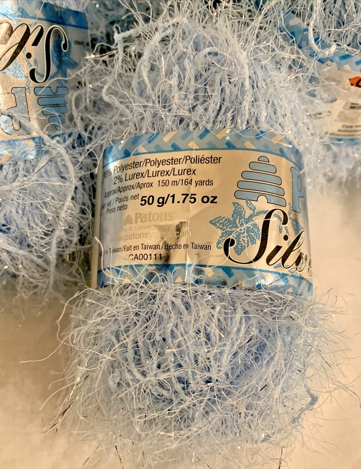 New lot Patons Silverlash Eyelash Yarn Blue Brilliance 1.75 Oz ea over 1250 yd - Image 3 of 4