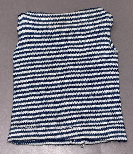 Vintage Barbie Resort Set #963 Blue & White Striped Shirt Top 1960's