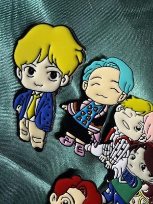 BTS Set OT7 IDOL enamel tinytan pin brooch RM Jin Suga Jhope Jimin