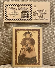 Deb Strain 12 Gift Tags Primitive Country Americana Stars & Stripes Any Occasion