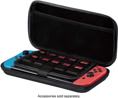 Rocketfish Go Travel Case For Nintendo Switch Black  Very Good 8E