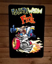 Earthworm Jim Rat Fink Parody 8x12 Metal Wall Sign 