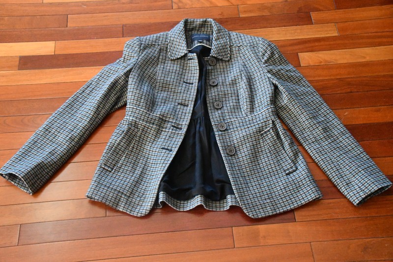 Banana Republic Women's Wool Tweed Coat Jacket Sz 6 S Retro
