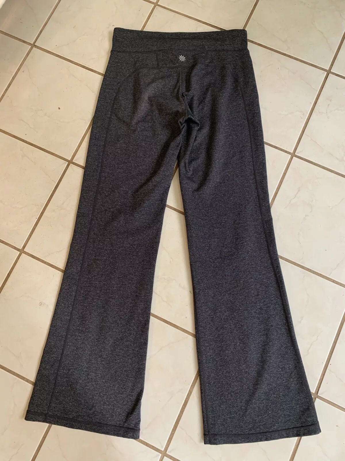 athleta dark heather bootcut pull-on stretch supplex fitness yoga pants
