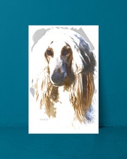 AFGHAN HOUND watercolor painting art print/poster PET DOG PORTRAIT FREE S H 