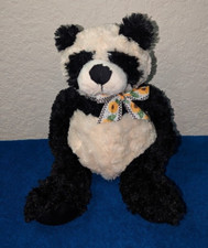 Ganz Bellifuls H11910 Panda Bear Plush 20" Sitting Cream  Black