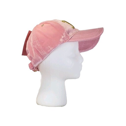 Nwt Juicy Couture Pink Velvet Baseball Hat Y2K Gold