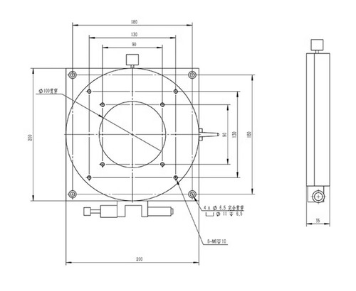 Manual Rotary Table Hollow Rotary Table Micro-adjustable 360 Degree Rotary Table - Picture 8 of 10