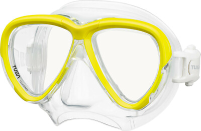 Tusa Intega Maske Für Tauchen, Freitauchen, Schnorcheln Flash Yellow M-2004-FY