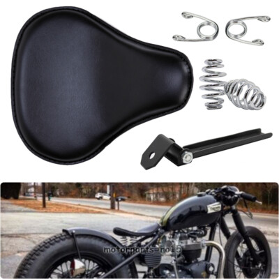 For Triumph Motorcycles Refit Solo Driver Seat Black Leather+Neoprene Foam+Steel