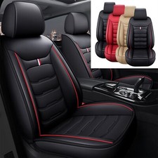 5 Seat Full Set Car Seat Cover Luxury Leather Universal Front Rear Back Cushion