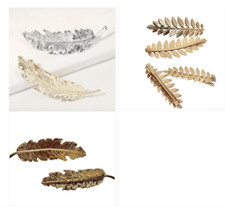      FREE Leaf Feather Art Deco Farm Peasant Hipster Hippie Hair Clips Barrettes