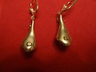 Pearl & sterling silver drop dangle earrings - lost wax — photo 5