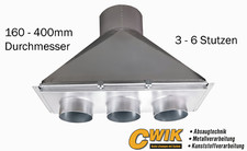 Sammler Länglich Eckig Absaugrohr Absauganlage Bord für Spannring 